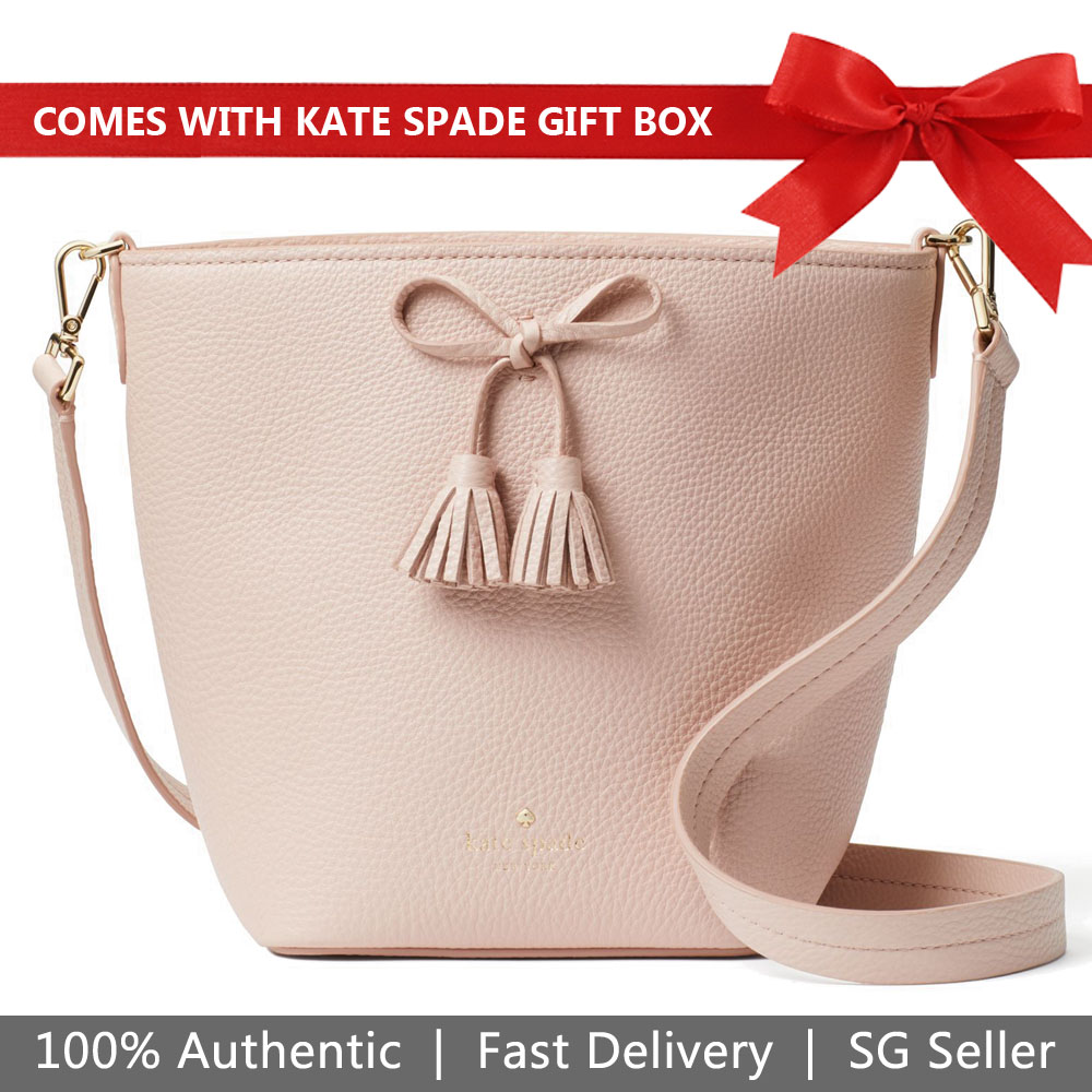 Kate Spade Crossbody Bag In Gift Box With Dust Bag Hayes Street Vanessa Warm Vellum Nude Beige # PXRU9169