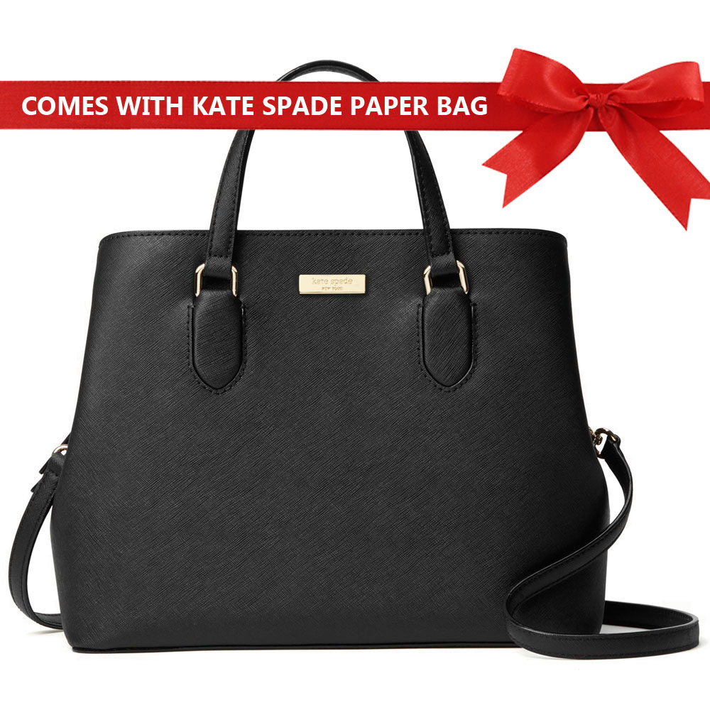 Kate Spade Crossbody Bag Laurel Way Evangelie Satchel Black # WKRU3930