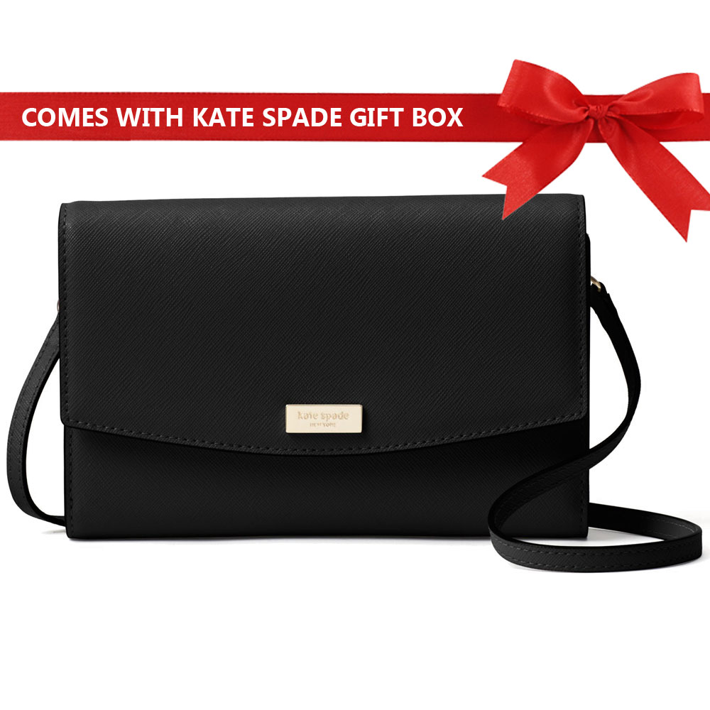 Kate Spade Crossbody Bag Laurel Way Winni Wallet Crossbody Bag Black # WLRU2667
