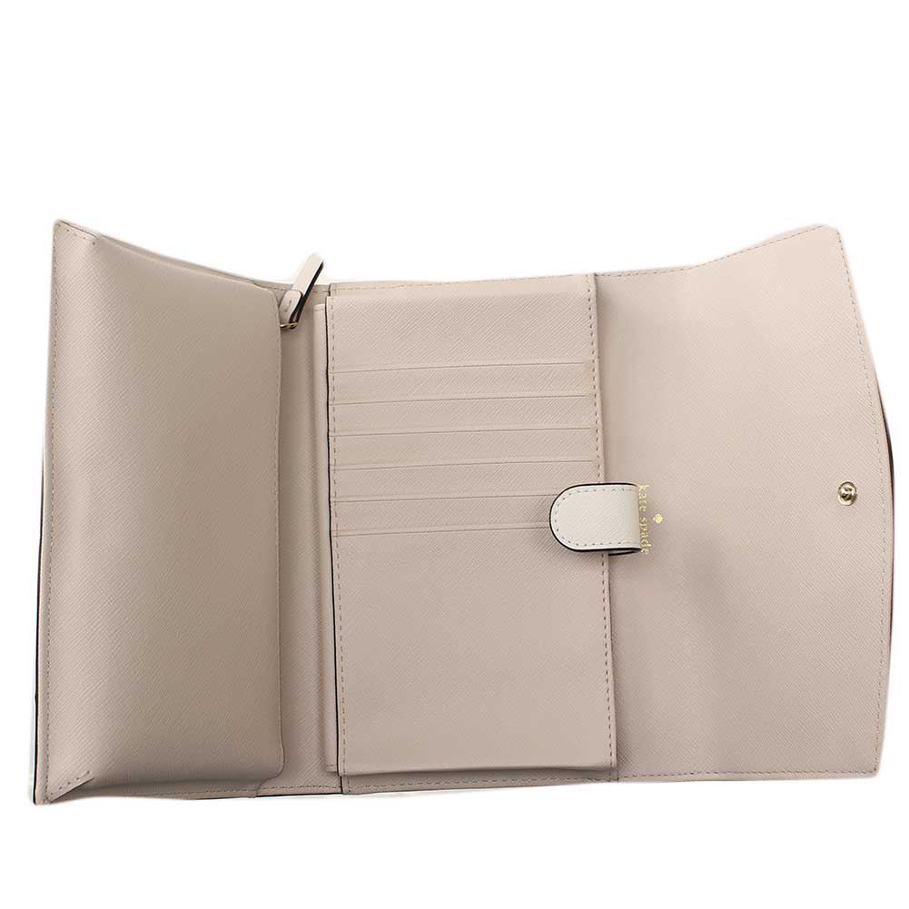 Kate Spade Crossbody Bag Wallet In Gift Box Laurel Way Winni Wallet Crossbody Bag Cement White / Black / Pumice Beige Nude # WLRU4800