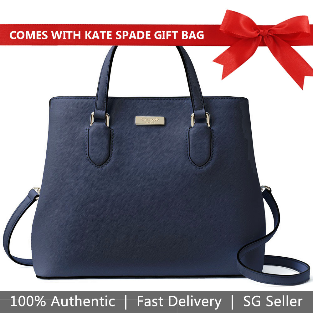 Kate Spade Crossbody Bag With Gift Bag Laurel Way Evangelie Oceanic Dark Blue # WKRU3930