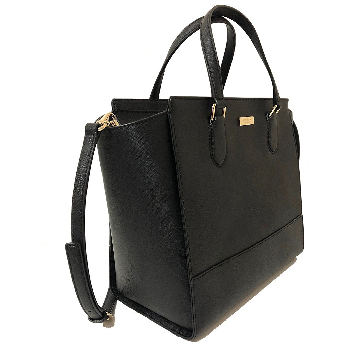 Kate Spade Crossbody Bag With Gift Bag Laurel Way Hadlee Satchel Crossbody Bag Black # WKRU5317