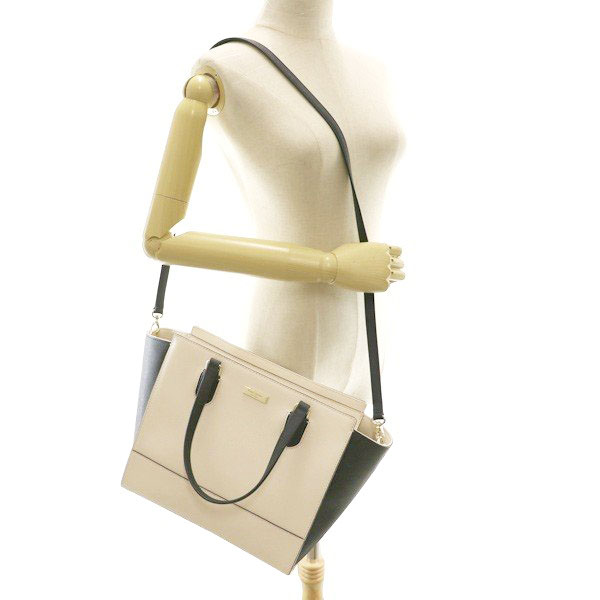 Kate Spade Crossbody Bag With Gift Bag Laurel Way Hadlee Satchel Crossbody Bag Soft Porcelein / Black # WKRU5306
