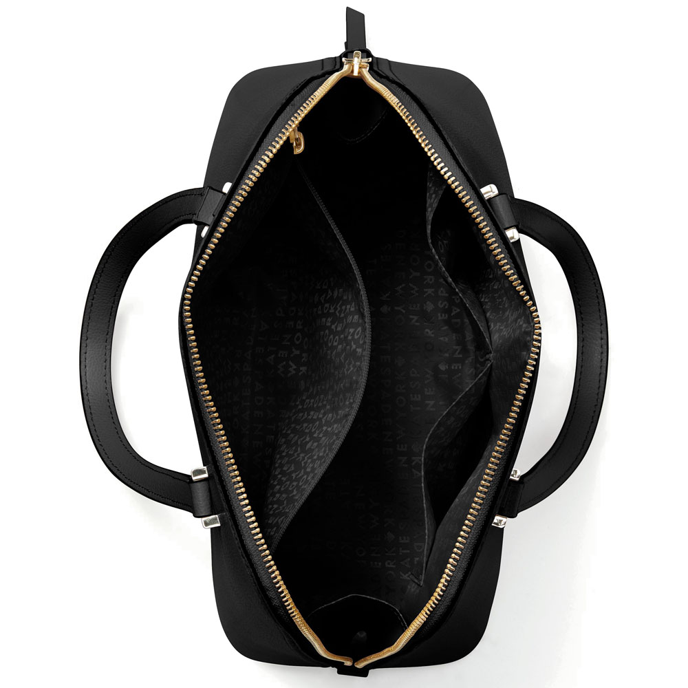 Kate Spade Crossbody Bag With Gift Bag Patterson Drive Medium Dome Satchel Shoulder Bag Black # WKRU5897