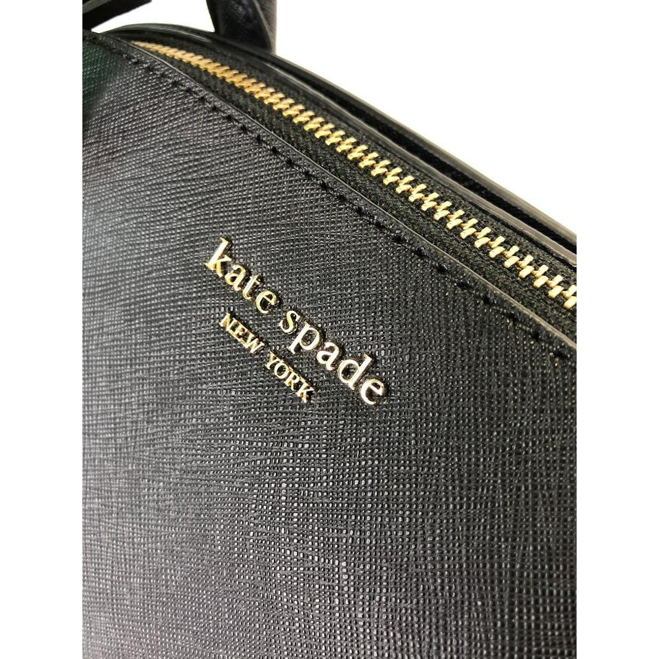 Kate Spade Crossbody Bag With Gift Bag Reiley Large Dome Satchel Black # WKRU5885