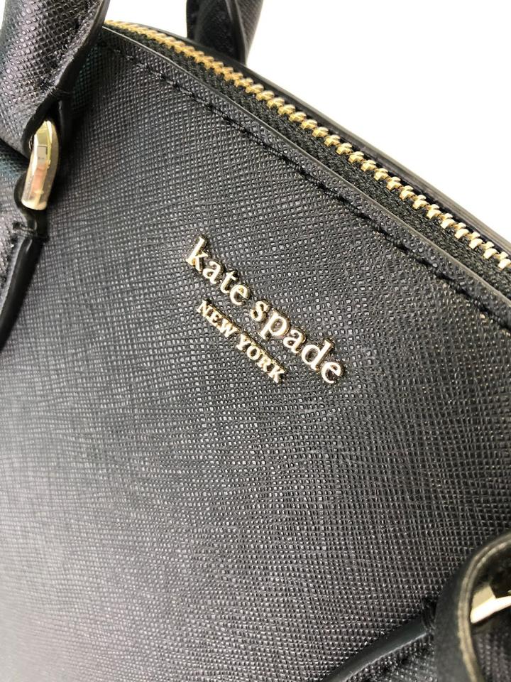 Kate Spade Crossbody Bag With Gift Bag Reiley Medium Dome Satchel Black # WKRU5886