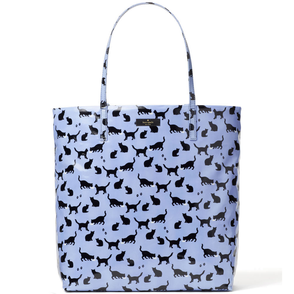 Kate Spade Daycation Bon Shopper Blue Cat Print # WKRU4540