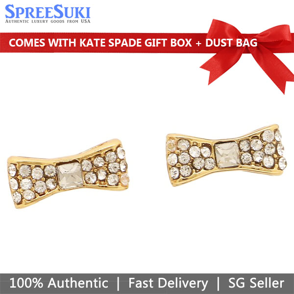 Kate Spade Earrings In Gift Box Studs Ready Set Bow Stud Earrings Gold # O0RU1559