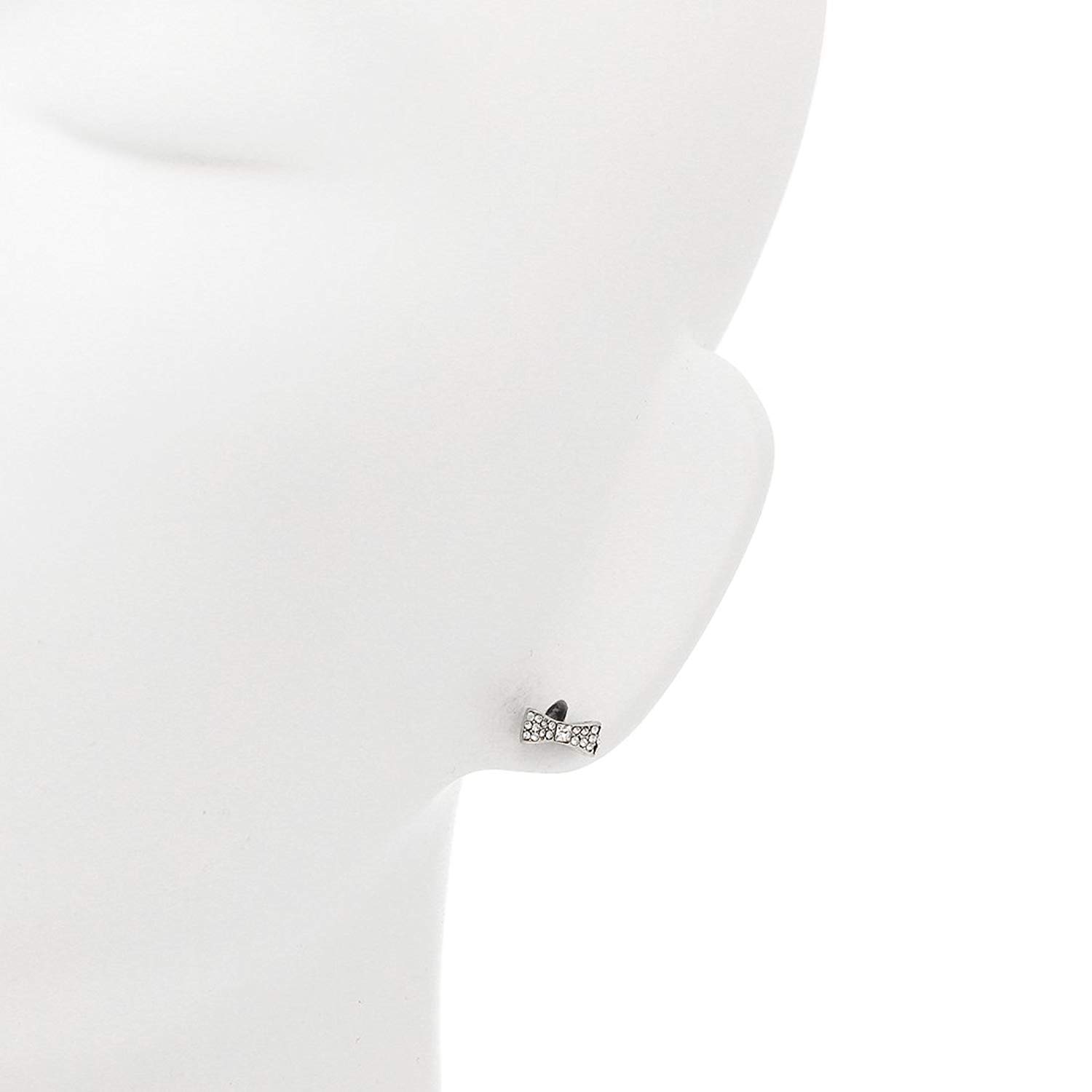 Kate Spade Earrings In Gift Box Studs Ready Set Bow Stud Earrings Silver # O0RU1560