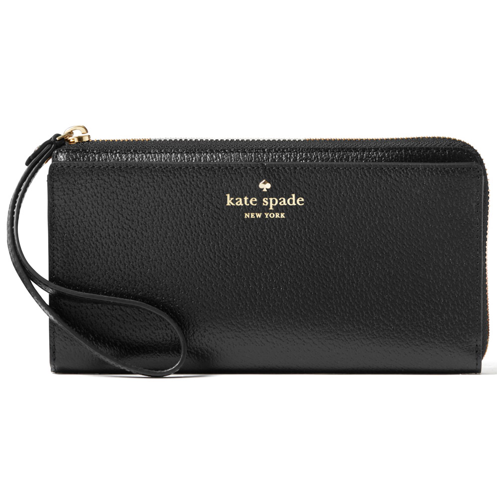 Kate Spade Grand Street Layton Wristlet Wallet Black # WLRU2154