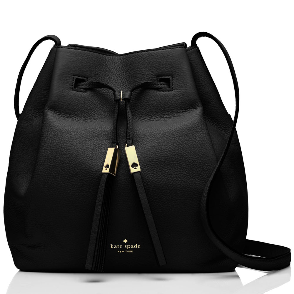 Kate Spade Grey Street Cooper Crossbody Bucket Bag Black # WKRU3057