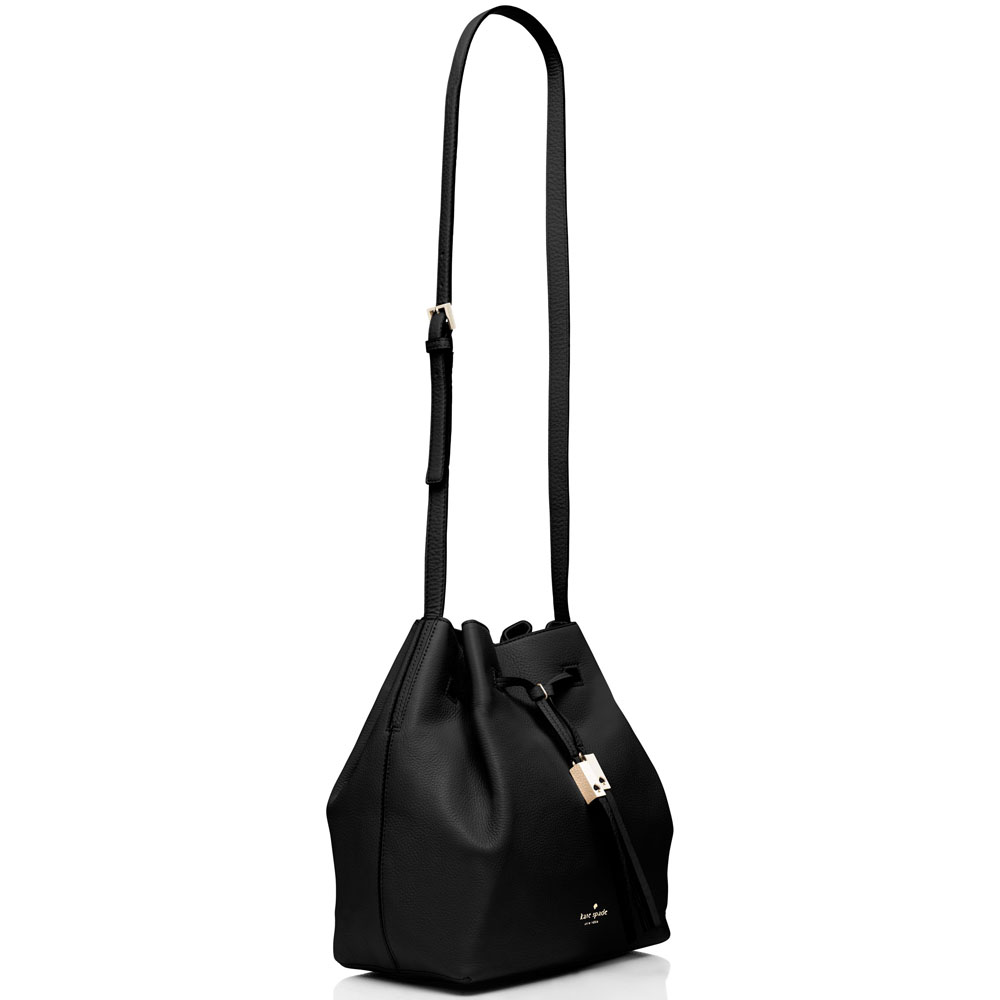 Kate Spade Grey Street Cooper Crossbody Bucket Bag Black # WKRU3057