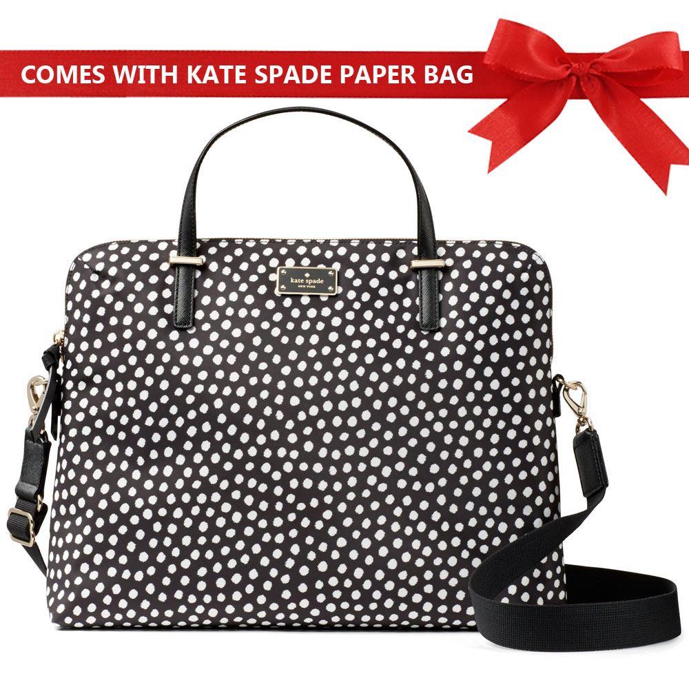 Kate Spade Laptop Bag Musical Notes Wilson Road Daveney Laptop Bag Black # WKRU4726