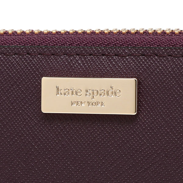 Kate Spade Laurel Way Neda Zip Around Continental Long Wallet Mahogany Purple # WLRU2669