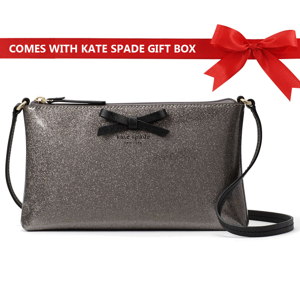 Kate Spade Mavis Street Amy Crossbody Bag Anthracite Silver # WKRU3540