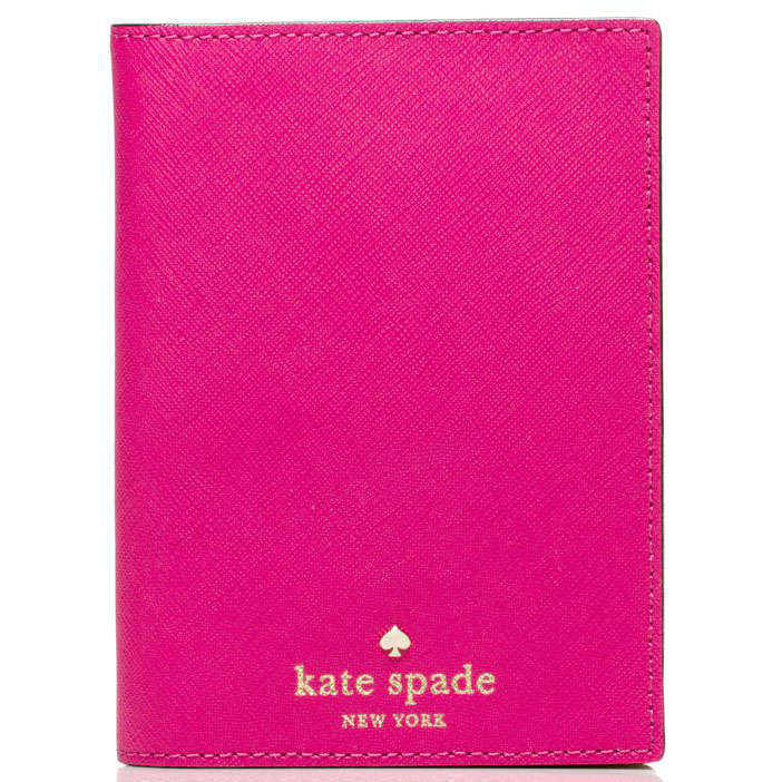 Kate Spade Mikas Pond Passport Holder Sweetheart Pink # WLRU1811