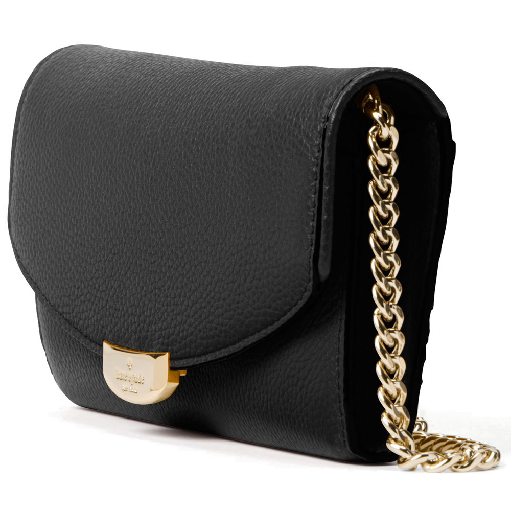 Kate Spade Mulberry Street Milou Chain Bag Wristlet Black # WLRU4872