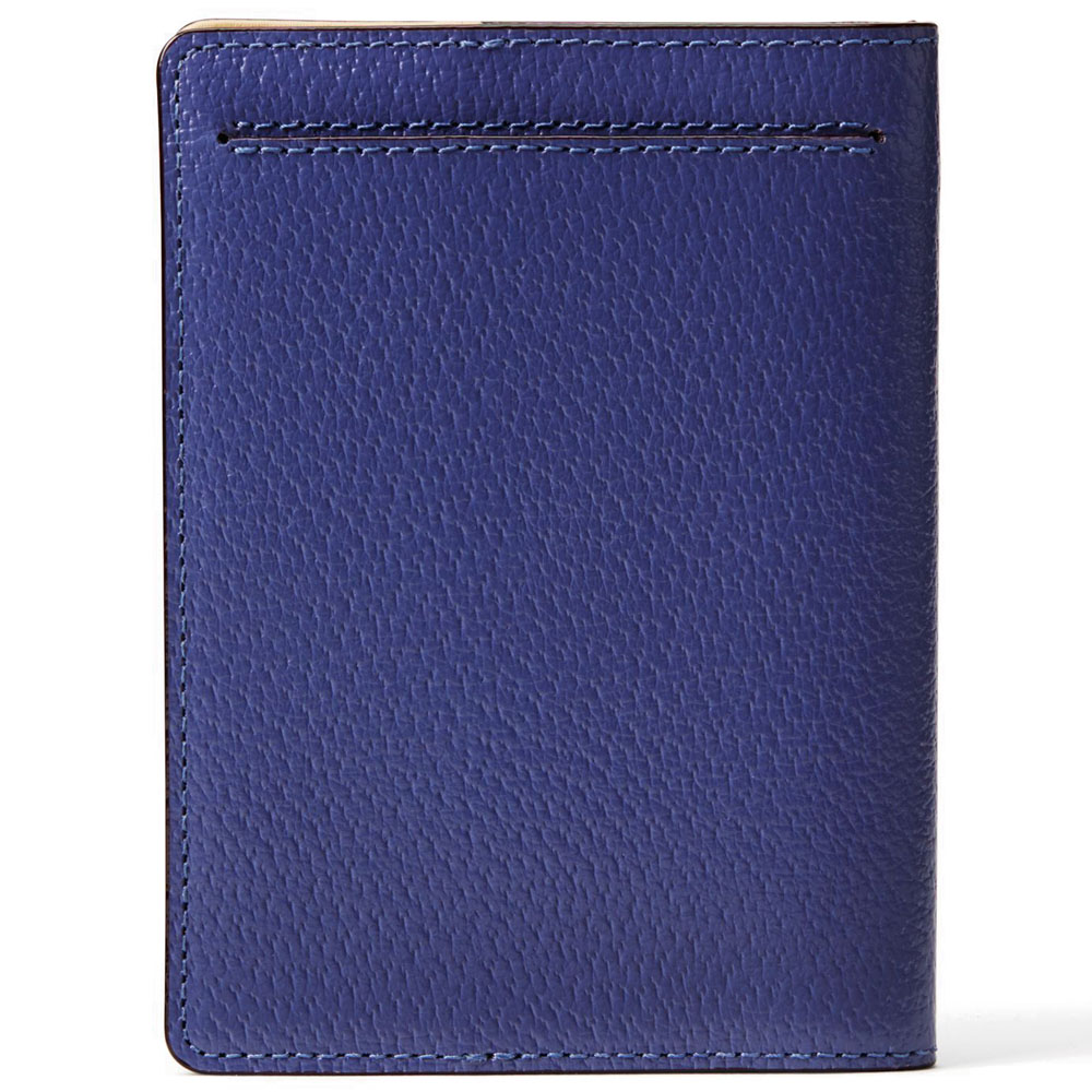 Kate Spade Passport Holder In Gift Box Grand Street Passport Holder Holiday Blue # WLRU1836
