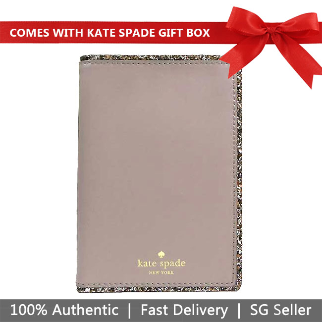 Kate Spade Passport Holder In Gift Box Seton Drive Imogene City Scape Grey # WLRU5161