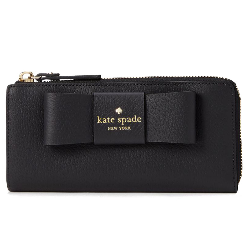 Kate Spade Robinson Street Nisha Zip Around Continental Wallet Black # WKRU4926W