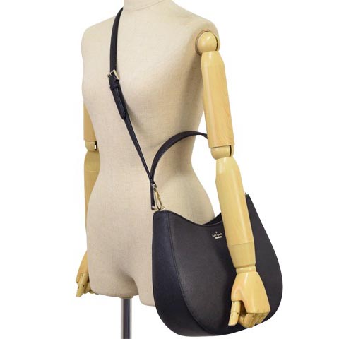 Kate Spade Shoulder Bag With Gift Bag Cameron Street Lora Hobo Crossbody Bag Black # PXRU9447
