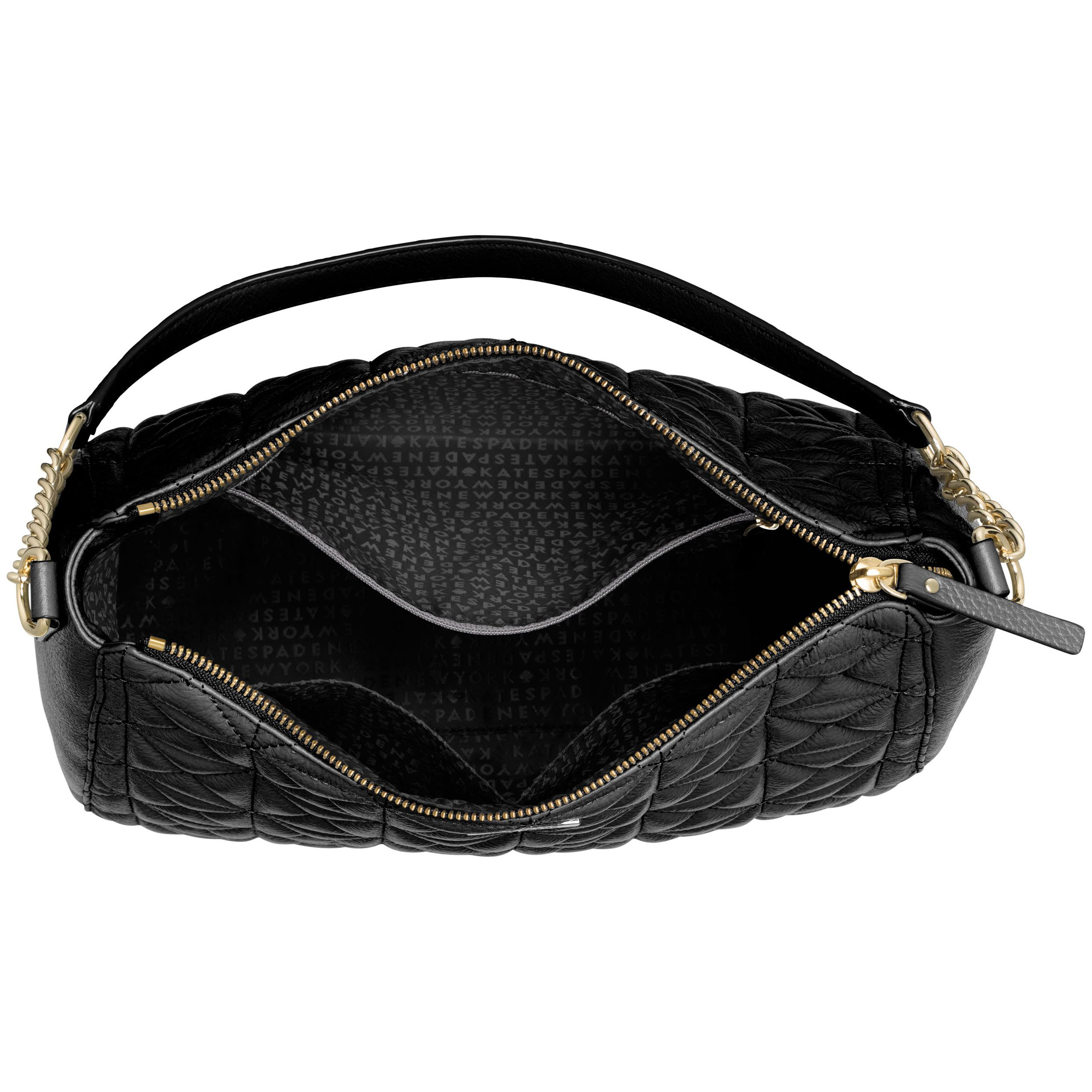 Kate Spade Shoulder Bag With Gift Bag Whitaker Place Aurelia Quilted Leather Black # WKRU3272