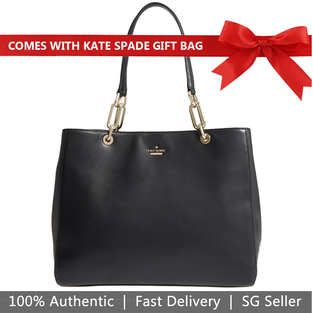 Kate Spade Tote With Gift Bag Robson Lane Kellen Black # PXRU8126
