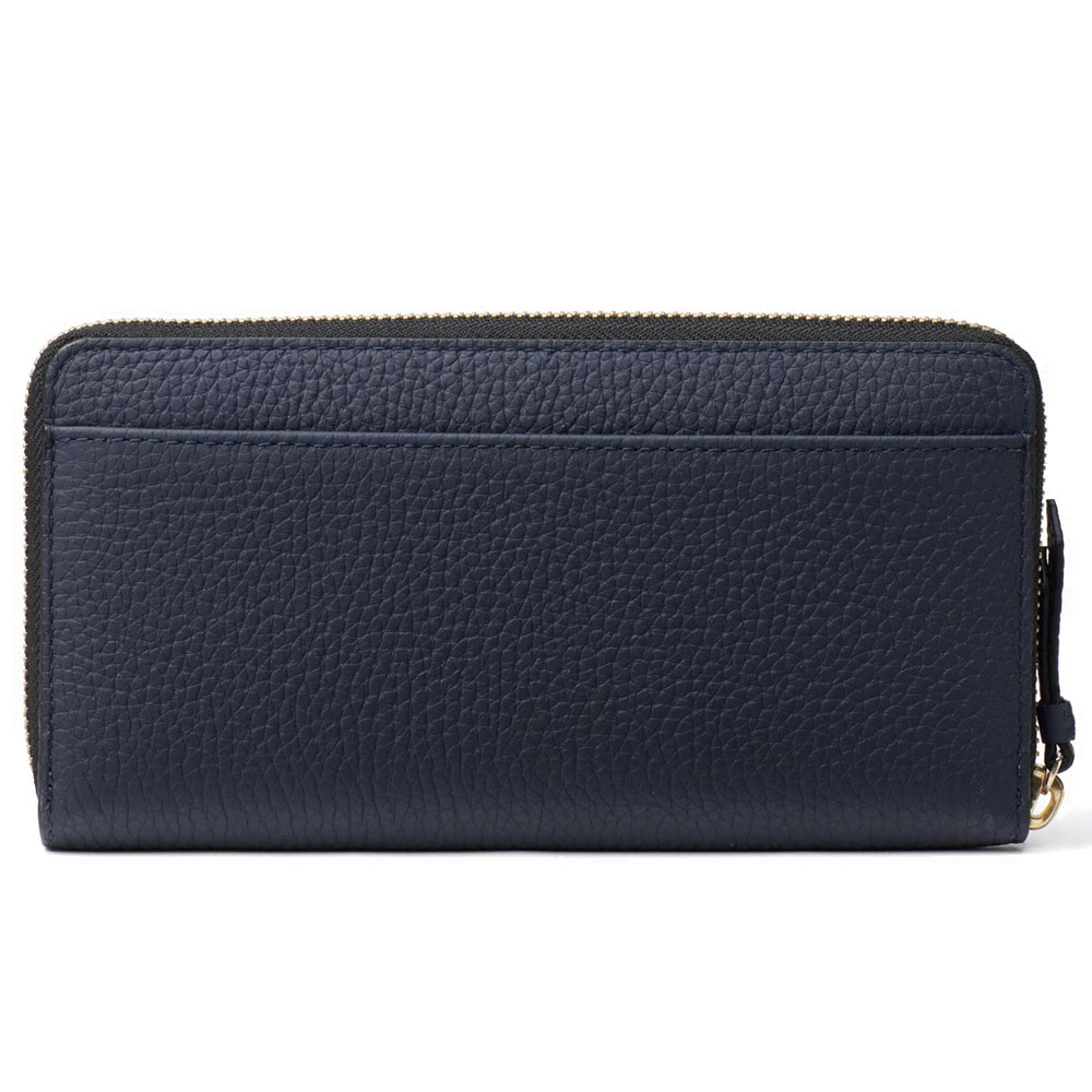 Kate Spade Wallet In Gift Box Anderson Way Neda Large Wallet Zip Around Wallet Oceano Navy Dark Blue # WLRU5132