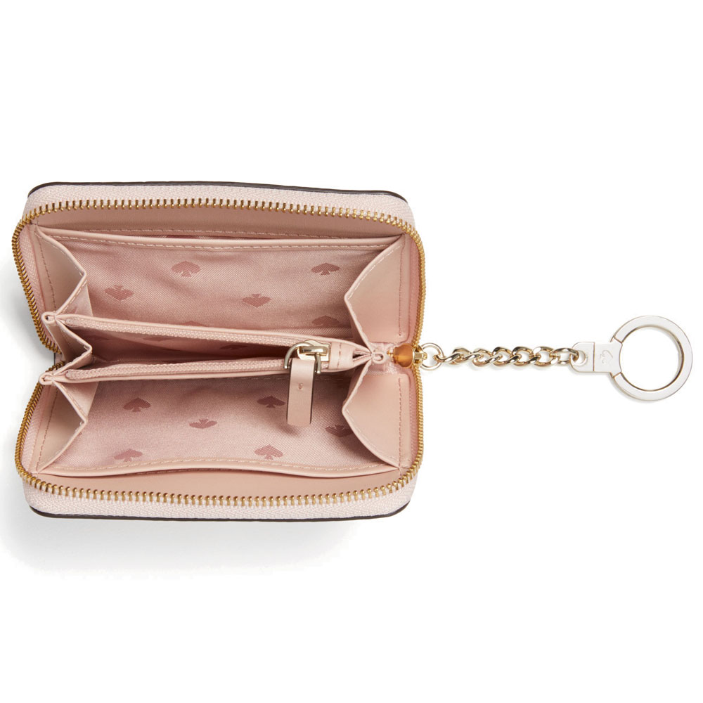 Kate Spade Wallet In Gift Box Briar Lane Botanical Dani Small Wallet Pink Multi # WLRU5224