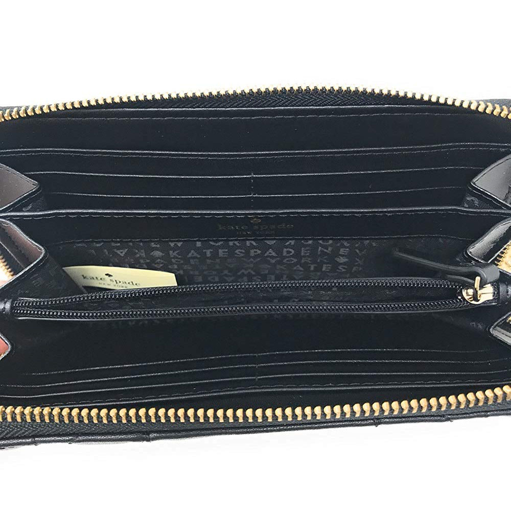 Kate Spade Wallet In Gift Box Briar Lane Quilted Neda Black # WLRU5130