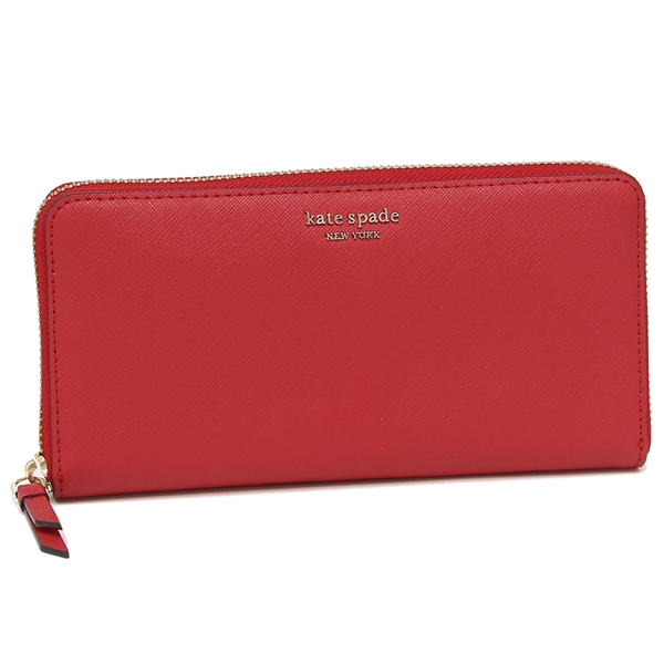 Kate Spade Wallet In Gift Box Cameron Large Continental Zip Around Wallet Hot Chili Red # WLRU5448