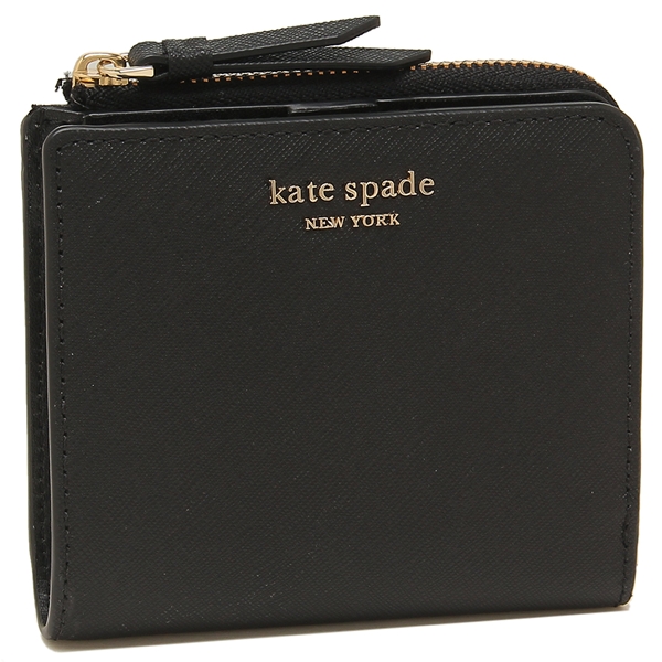 Kate Spade Cameron Small L-Zip Bifold Wallet Small Wallet Black # WLRU5431