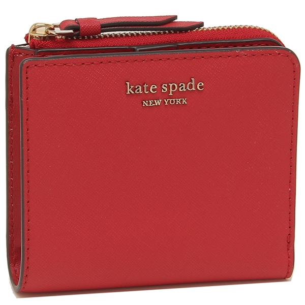 Kate Spade Wallet In Gift Box Cameron Small L-Zip Bifold Wallet Small Wallet Hot Chili Red # WLRU5431