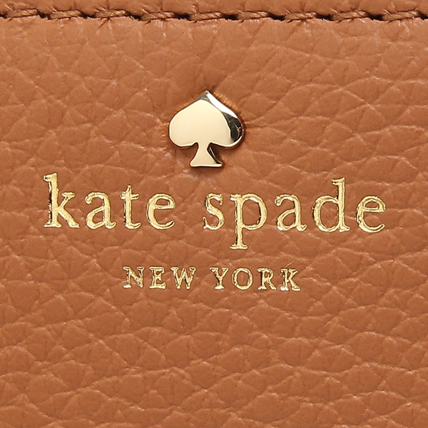 Kate Spade Wallet In Gift Box Larchmont Avenue Neda Zip Around Continental Large Wallet Warmcognac Brown # WLRU4999