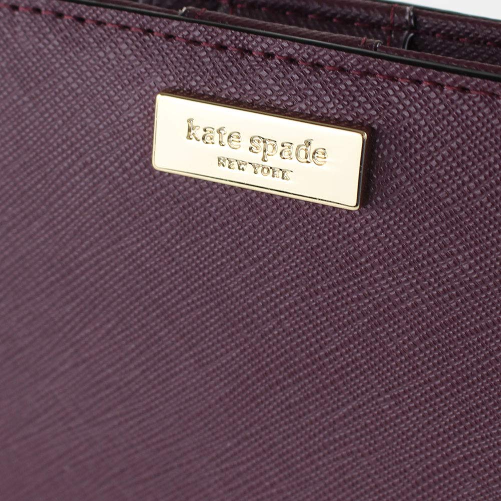 Kate Spade Wallet In Gift Box Laurel Way Stacy Medium Wallet Deep Plum Purple # WLRU2673