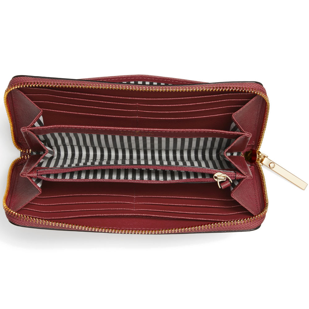 Kate Spade Wallet In Gift Box Long Wallet Cameron Street Lacey Sienna Red # PWRU5073