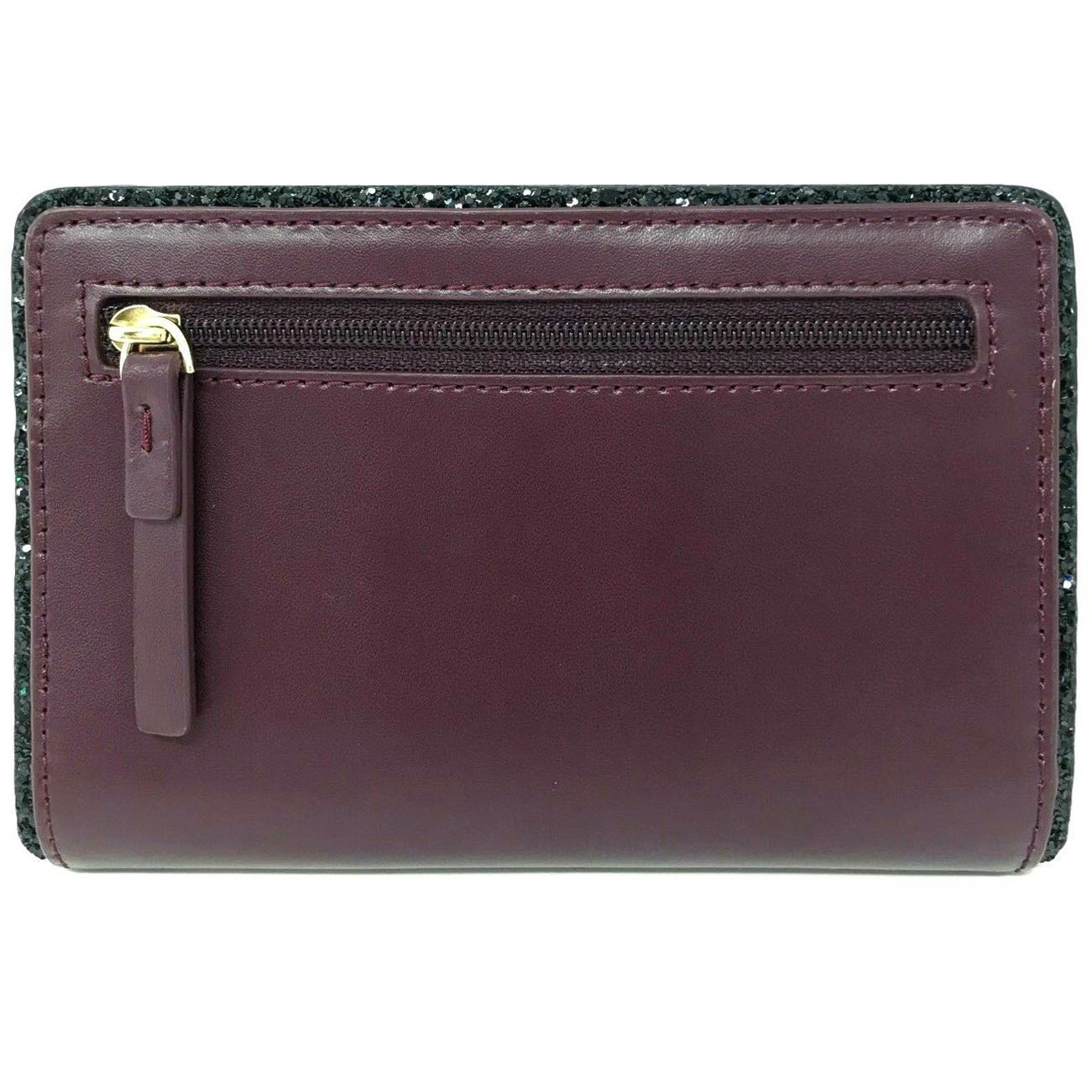 Kate Spade Wallet In Gift Box Seton Drive Tellie Small Wallet Deep Plum Purple # WLRU5165