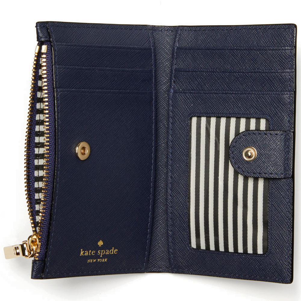 Kate Spade Wallet In Gift Box Small Wallet Cameron Street Mikey Blazer Blue # PWRU6720