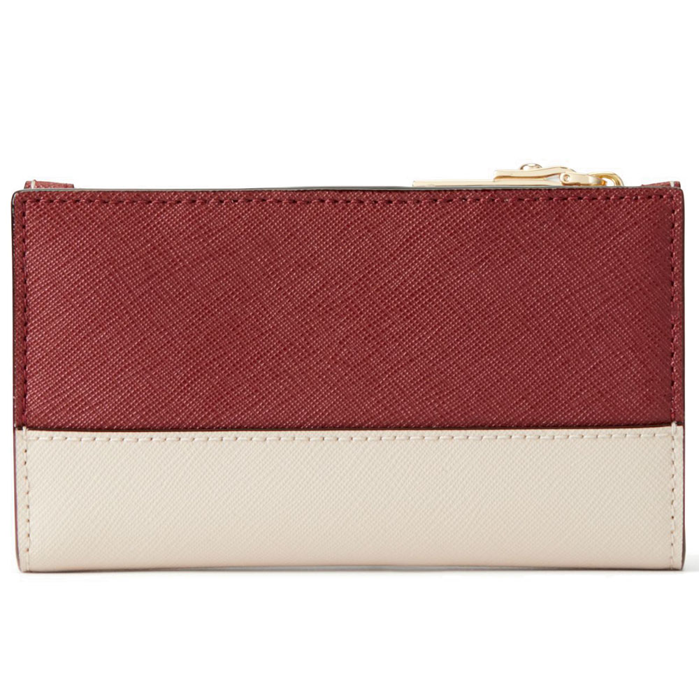 Kate Spade Wallet In Gift Box Small Wallet Cameron Street Mikey Sienna Red / Tusk Beige # PWRU6720
