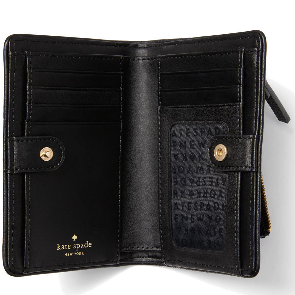 Kate Spade Wallet In Gift Box Small Wallet Chester Street Tellie Black # WLRU3047