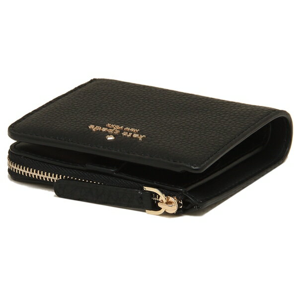 Kate Spade Small Wallet Windowless L-Zip Wallet Black # WLRU5471