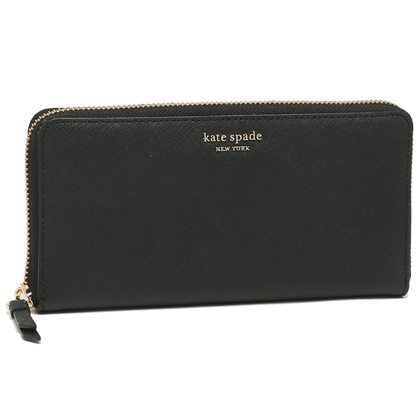 Kate Spade Cameron Large Continental Zip Around Wallet Long Wallet Black # WLRU5448