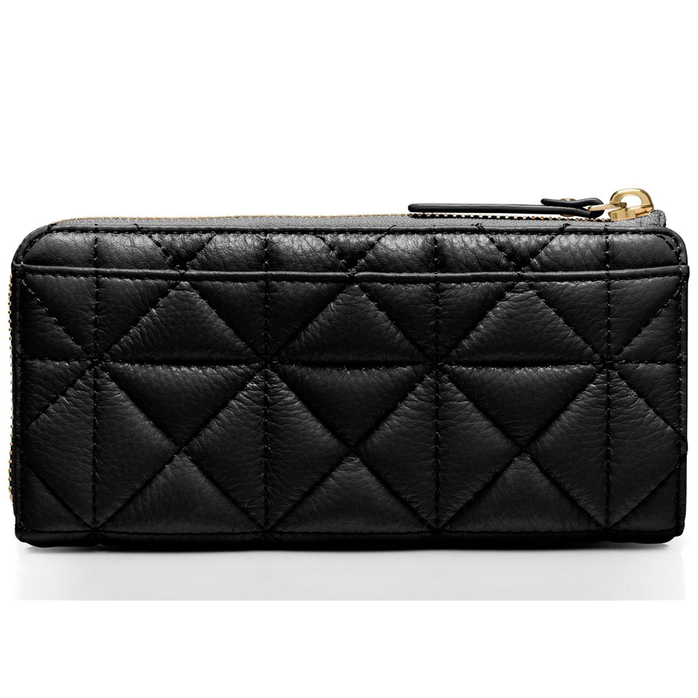 Kate Spade Wallet In Gift Box Whitaker Place Nisha Quilted Leather Black # WLRU2238