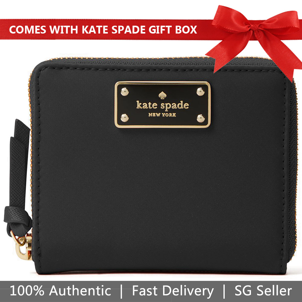 Kate Spade Wallet In Gift Box Wilson Road Darci Small Wallet Black # WLRU4898