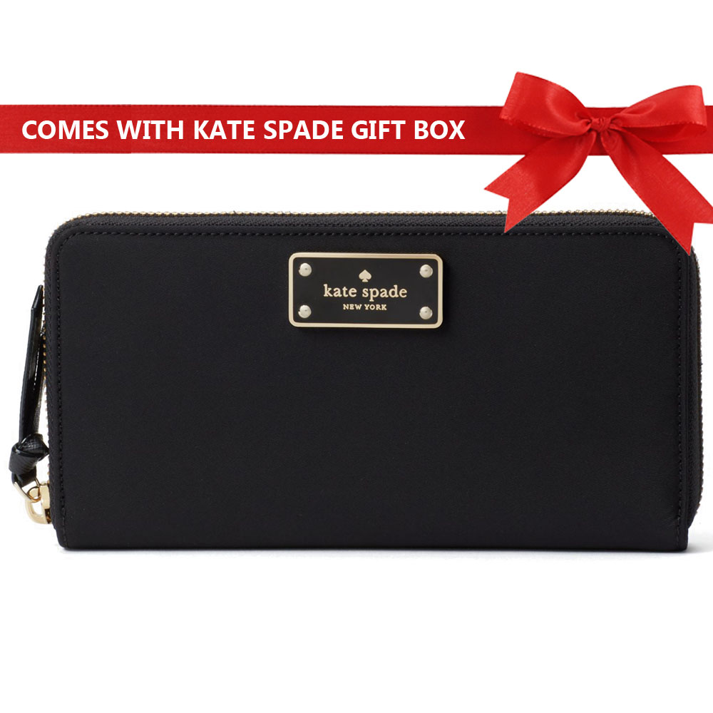 Kate Spade Wallet In Gift Box Wilson Road Neda Black # WLRU3329