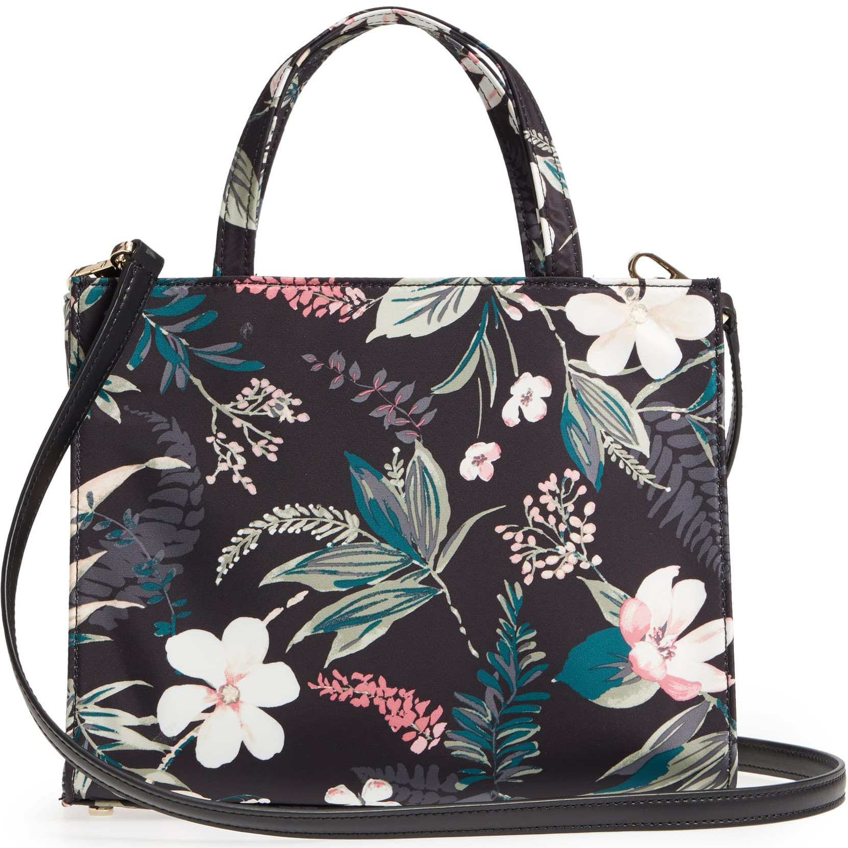 Kate Spade Watson Lane Botanical Sam Crossbody Bag Black Floral # PXRU8816