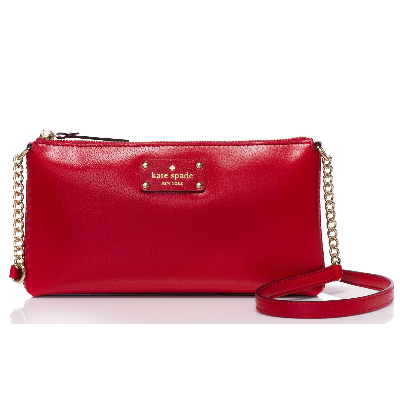 Kate Spade Wellesley Declan Crossbody Bag Pillbox Red # WKRU3488