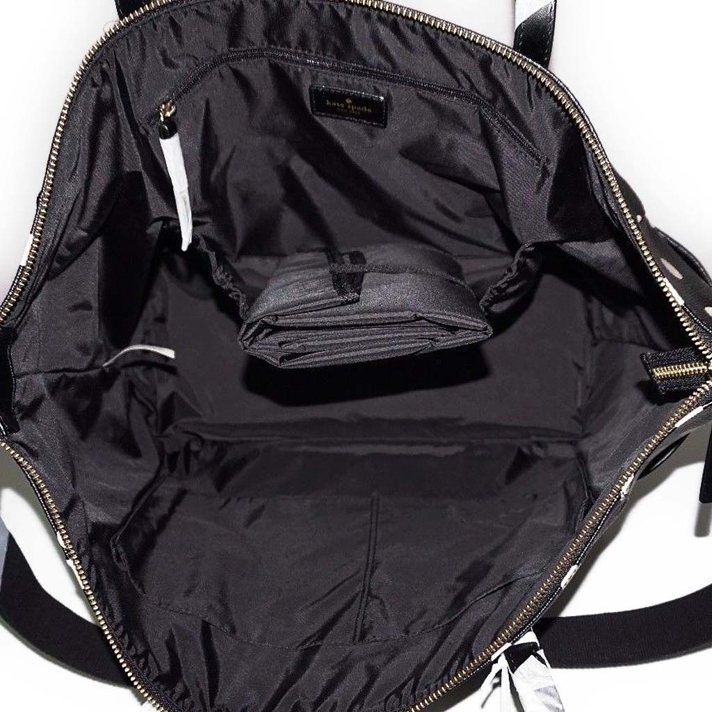 Kate Spade Wellesley Printed Adaira Baby Bag Black / Beige Dotted # WKRU3862