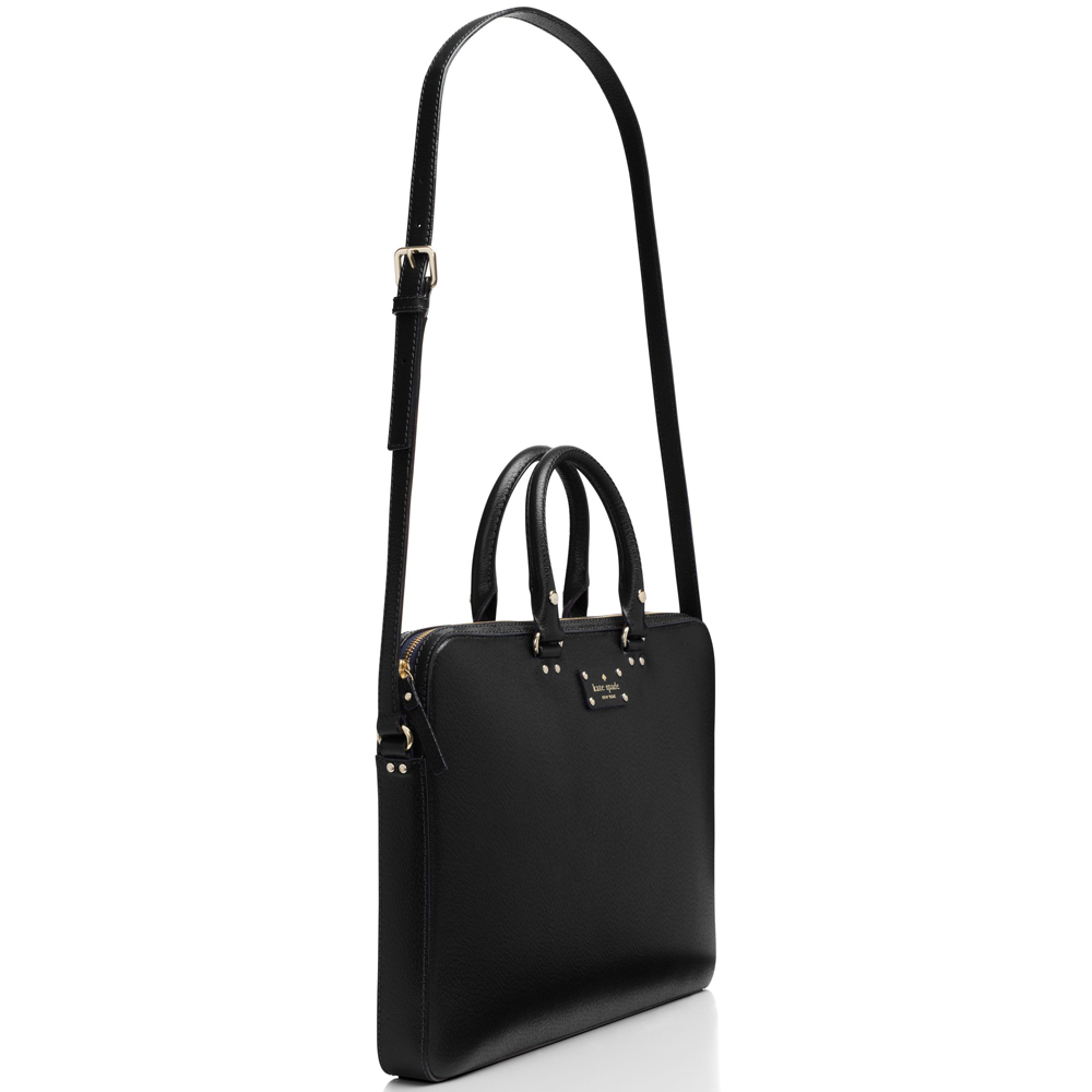 Kate Spade Wellesley Tanner Laptop Bag Shoulder Bag Black # WKRU1657