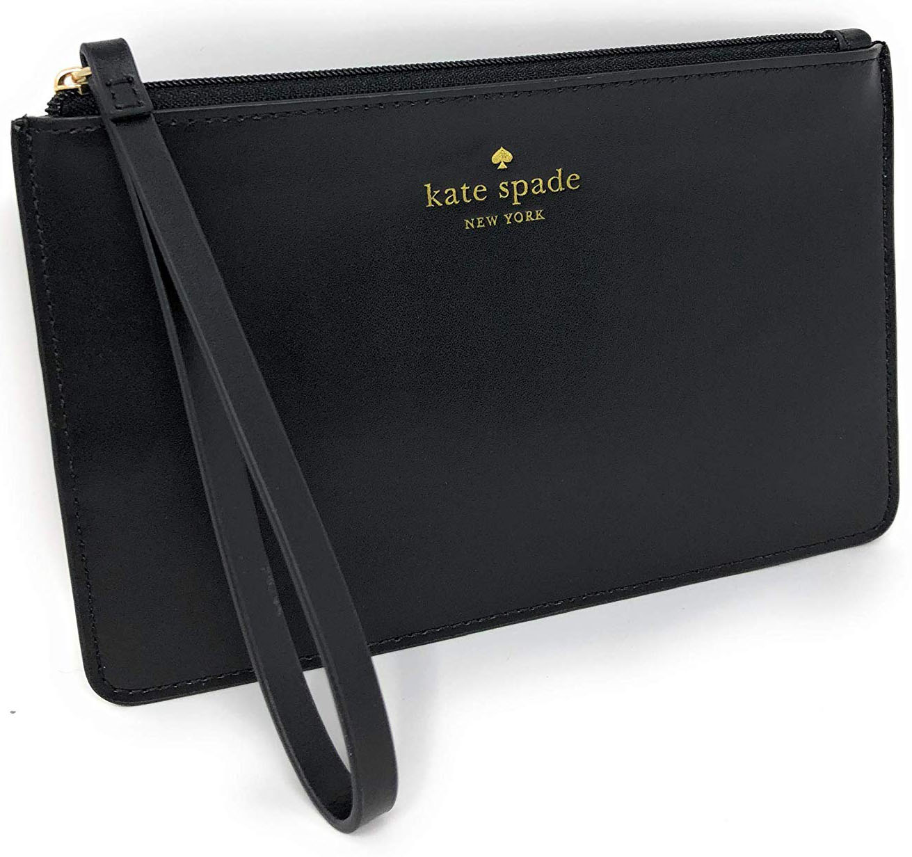 Kate Spade Wristlet In Gift Box White Street Eli Black # WLRU4899